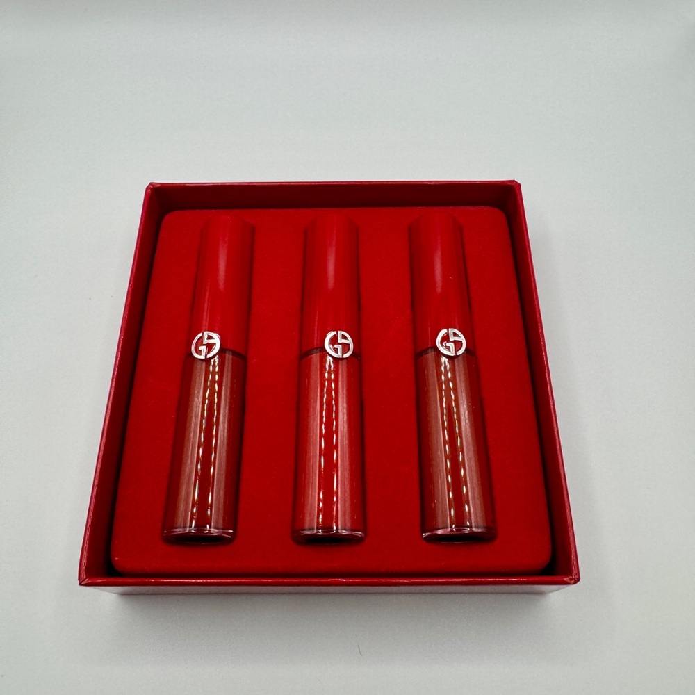 Giorgio Armani Lip Gloss Trio - Red and Gold - Picture 2 of 4
